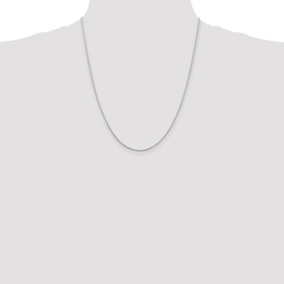 1.5mm, Sterling Silver Classic Solid Cable Chain Necklace, 22 Inch - Picture 2 of 8